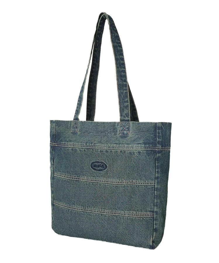 x-girl DENIM TOTE BAG デニム トートバッグ ブルー POCKET DENIM TOTE BAG（トートバッグ）｜X-girl（エックス